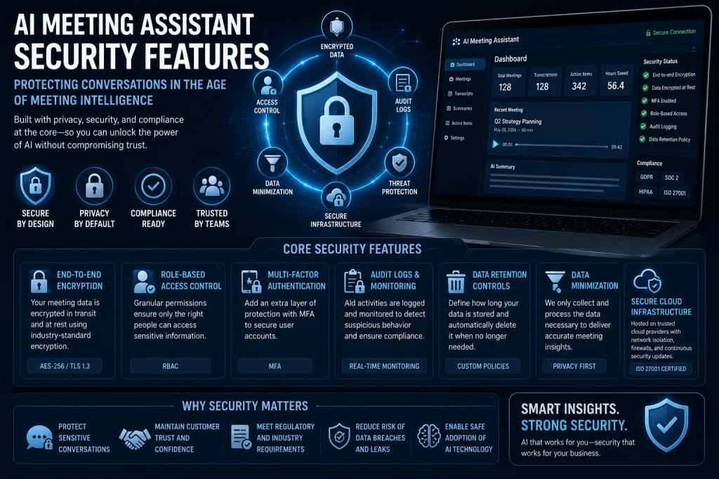 AI Meeting Assistant Security Features: Protecting Conversations in the Age of Meeting Intelligence