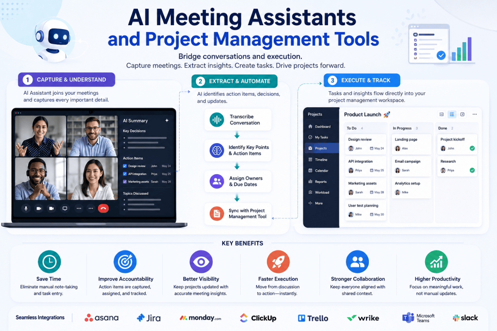 AI Meeting Assistants and Project Management Tools: Bridging Conversations and&nbsp;Execution