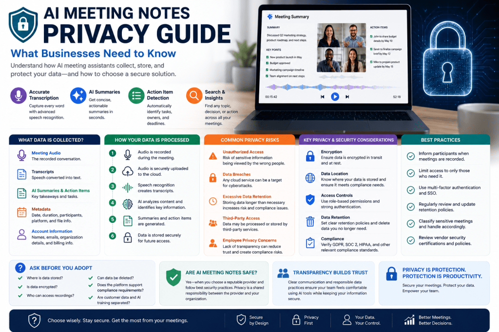 AI Meeting Notes Privacy Guide: What Businesses Need to&nbsp;Know