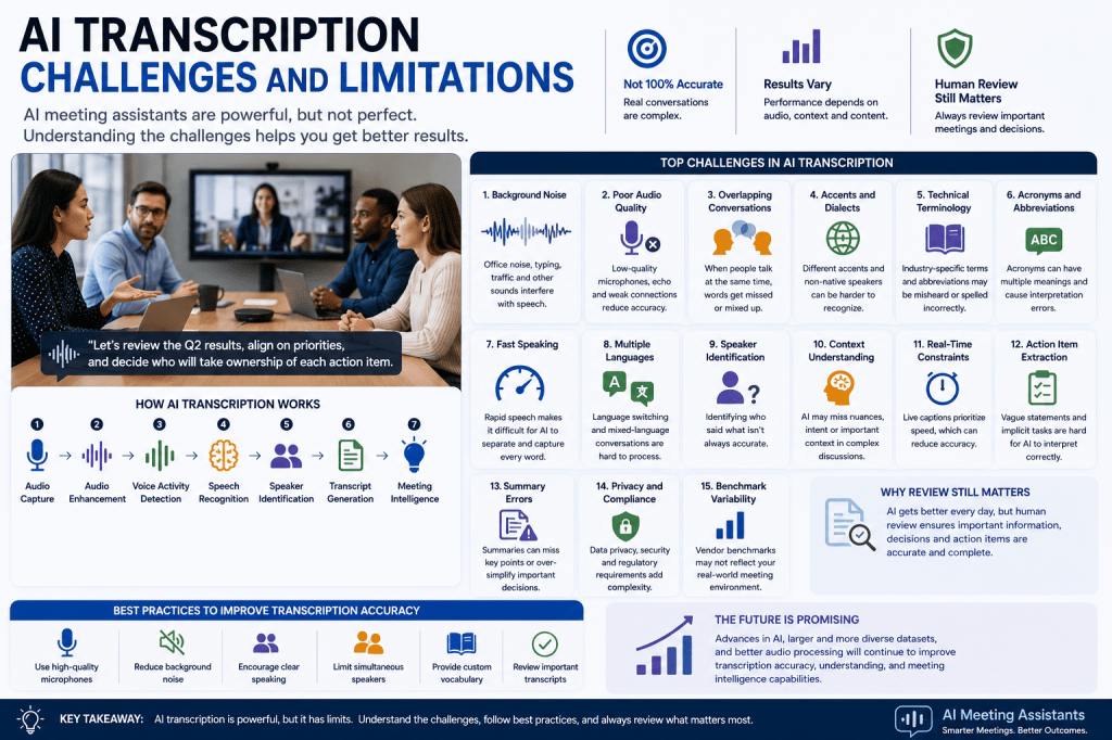 AI Transcription Challenges and Limitations: Understanding the Realities of AI Meeting&nbsp;Assistants