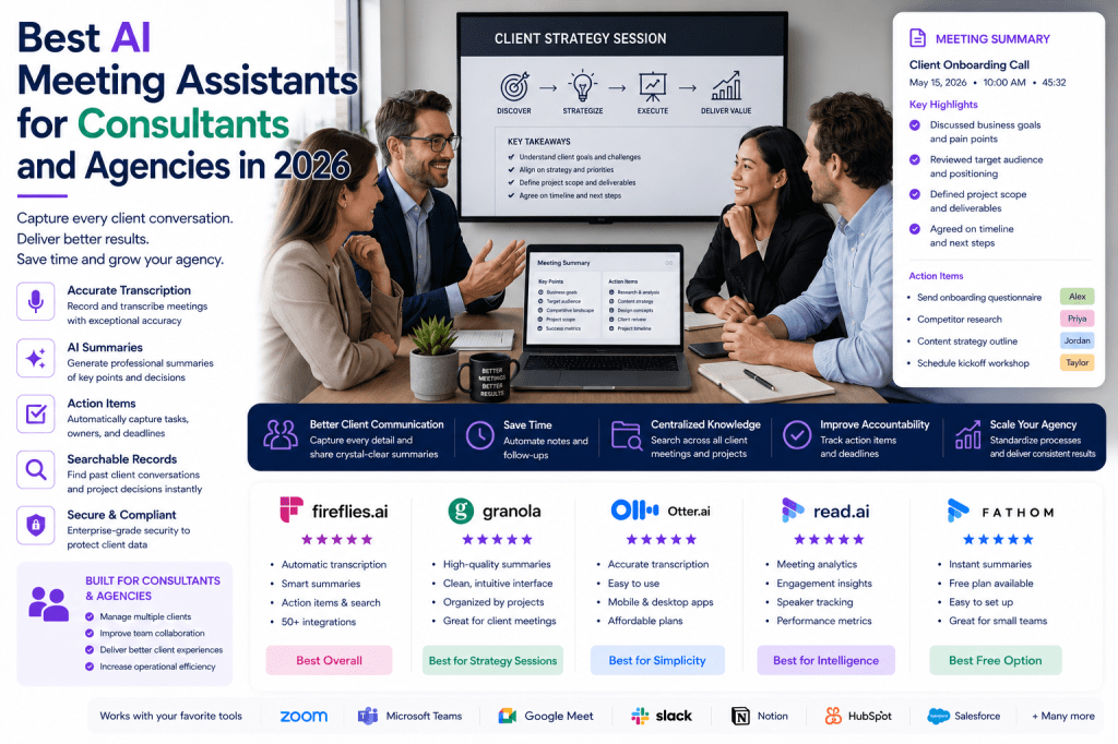 Best AI Meeting Assistants for Consultants and Agencies in&nbsp;2026