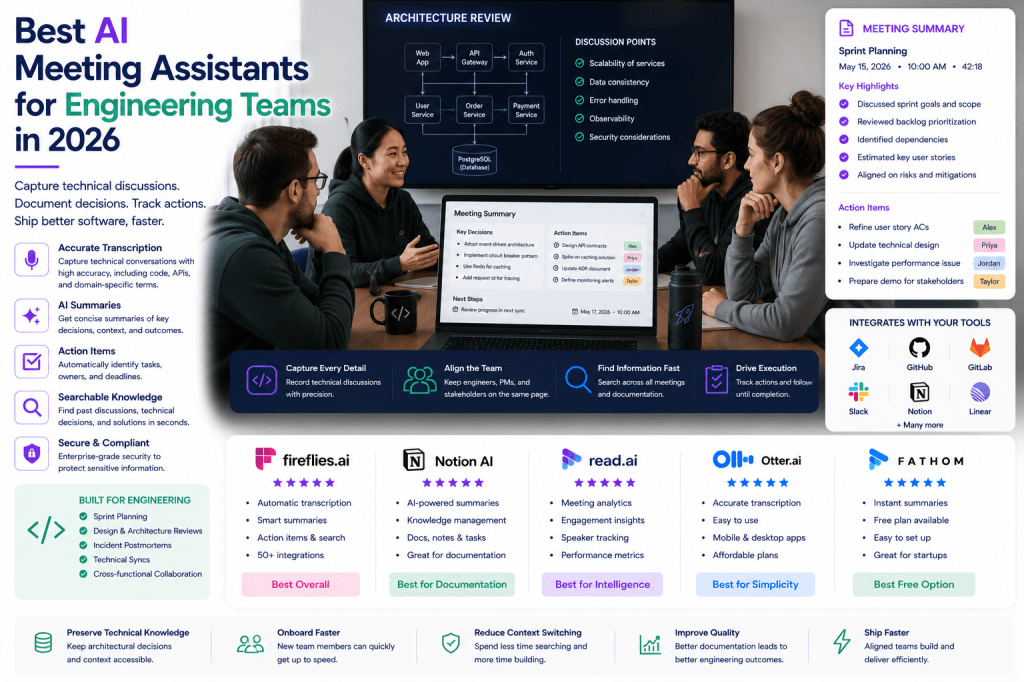 Best AI Meeting Assistants for Engineering Teams in&nbsp;2026