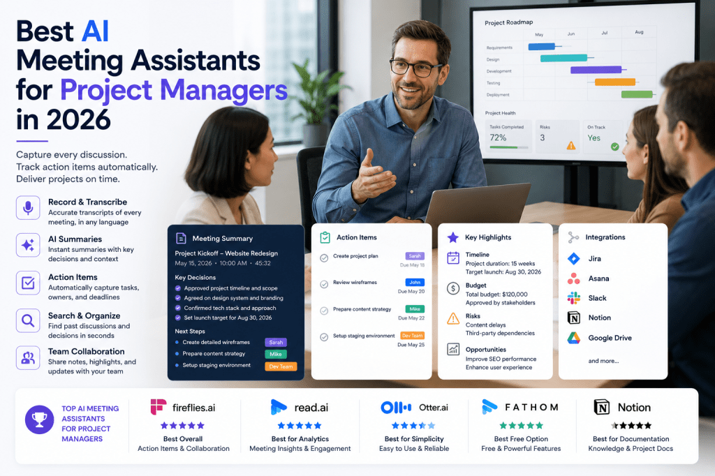 Best AI Meeting Assistants for Project Managers in&nbsp;2026