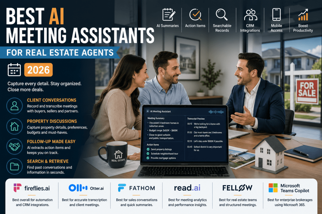 Best AI Meeting Assistants for Real Estate Agents in&nbsp;2026
