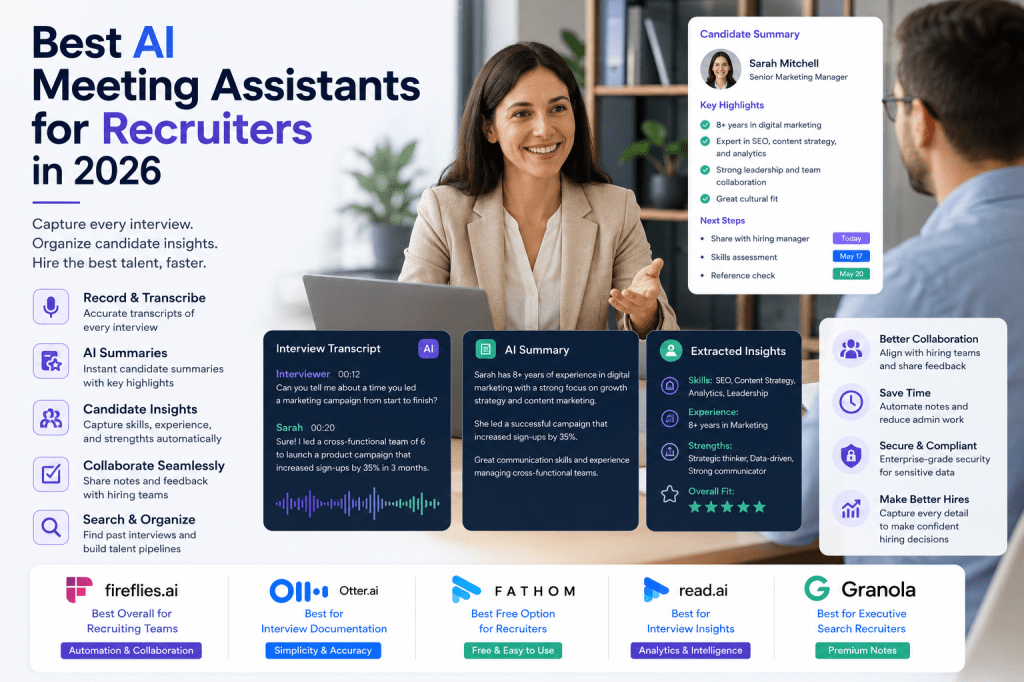 Best AI Meeting Assistants for Recruiters in&nbsp;2026
