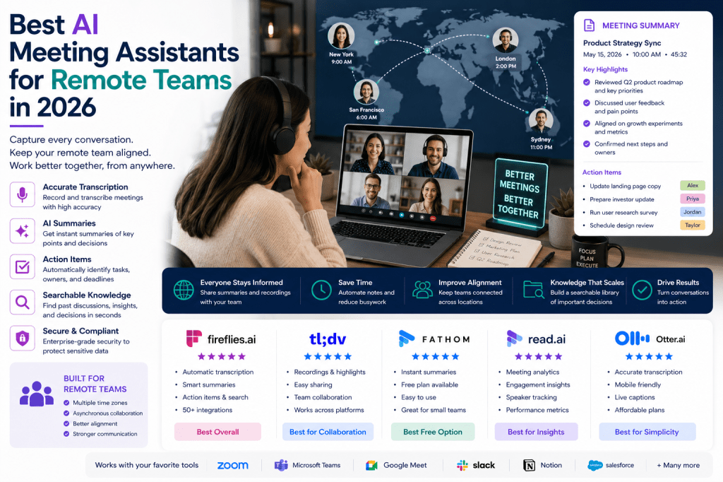 Best AI Meeting Assistants for Remote Teams in&nbsp;2026