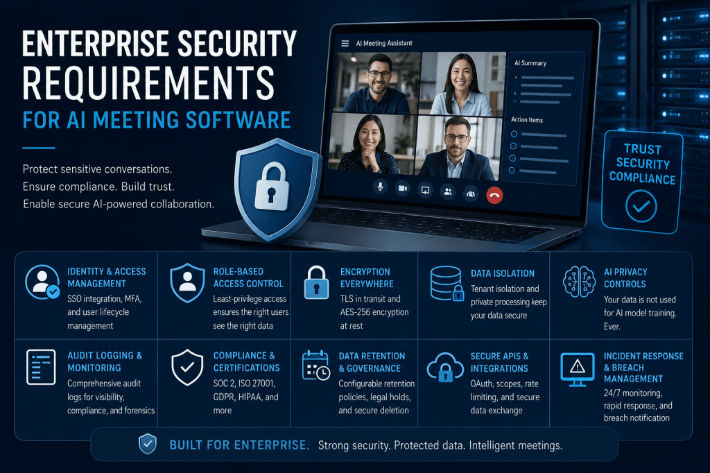 Enterprise Security Requirements for AI Meeting&nbsp;Software