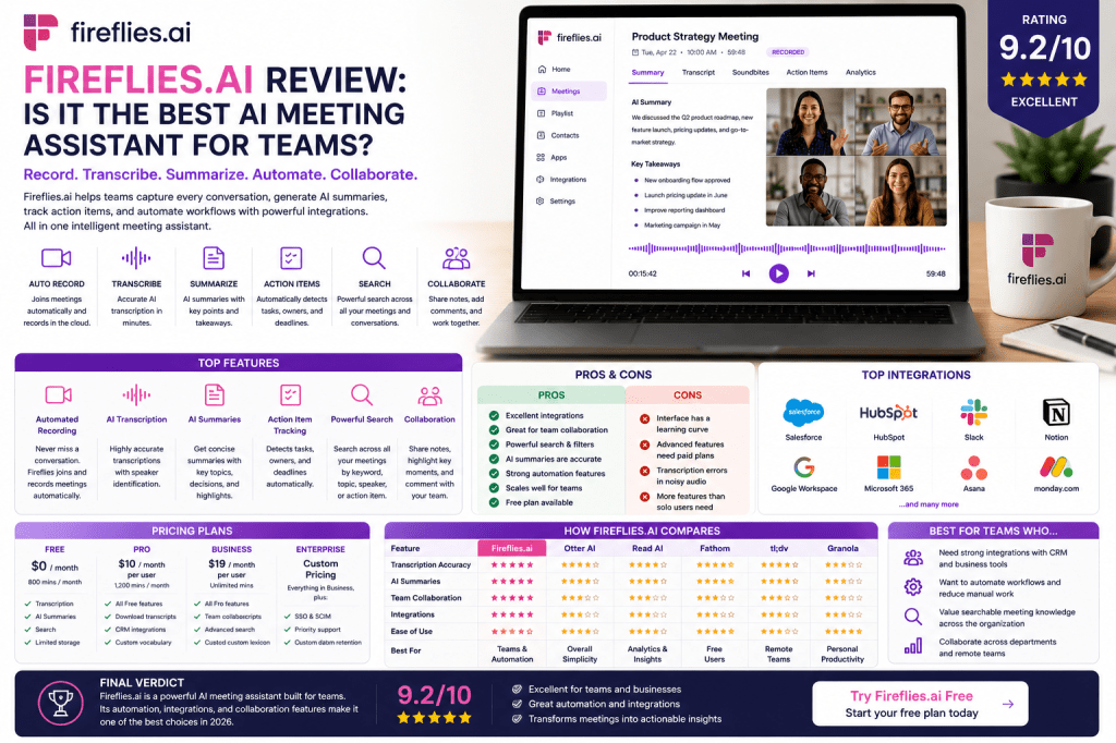 Fireflies.ai Review: Is It the Best AI Meeting Assistant for&nbsp;Teams?
