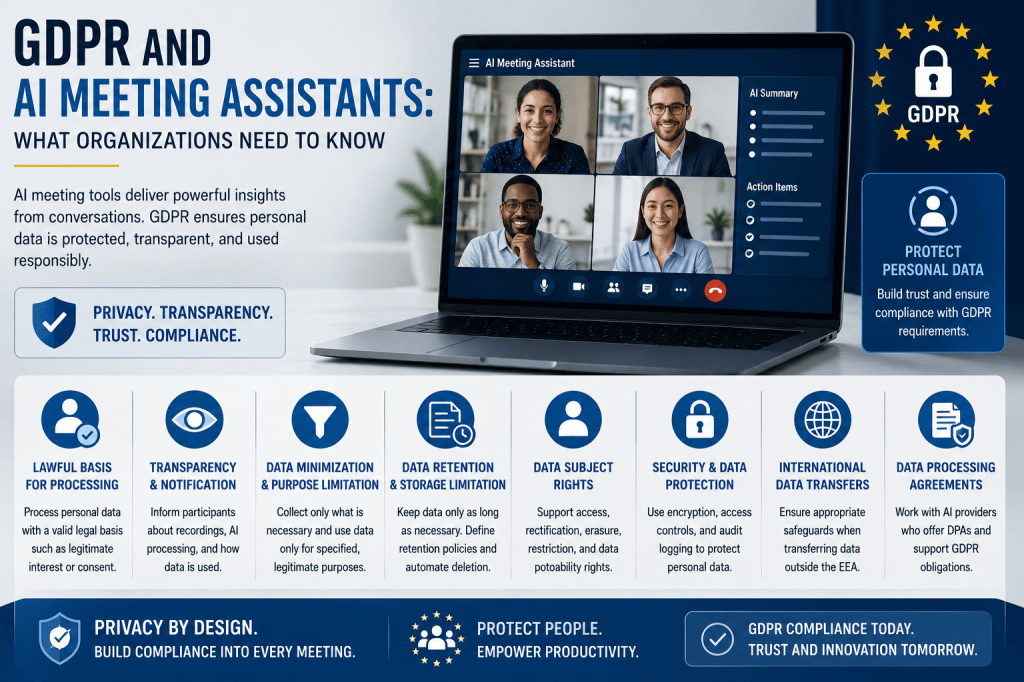 GDPR and AI Meeting Assistants: What Organizations Need to Know