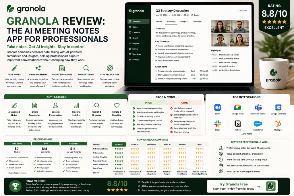 Granola Review: The AI Meeting Notes App Built for&nbsp;Professionals