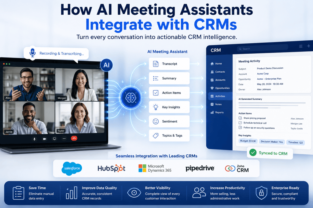 How AI Meeting Assistants Integrate with&nbsp;CRMs