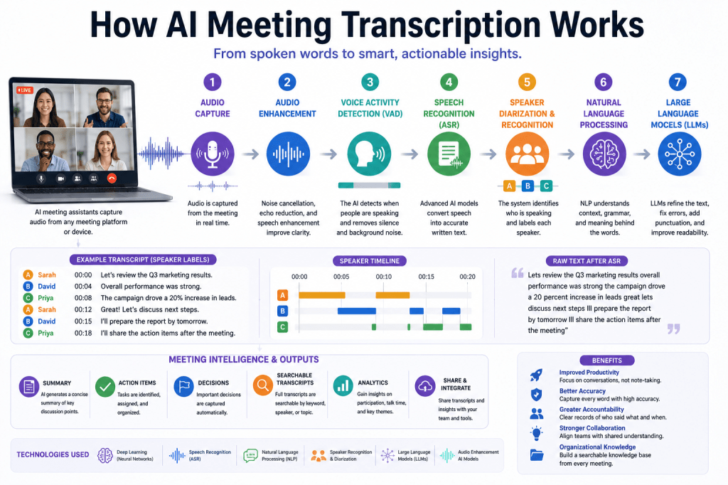 How AI Meeting Transcription&nbsp;Works