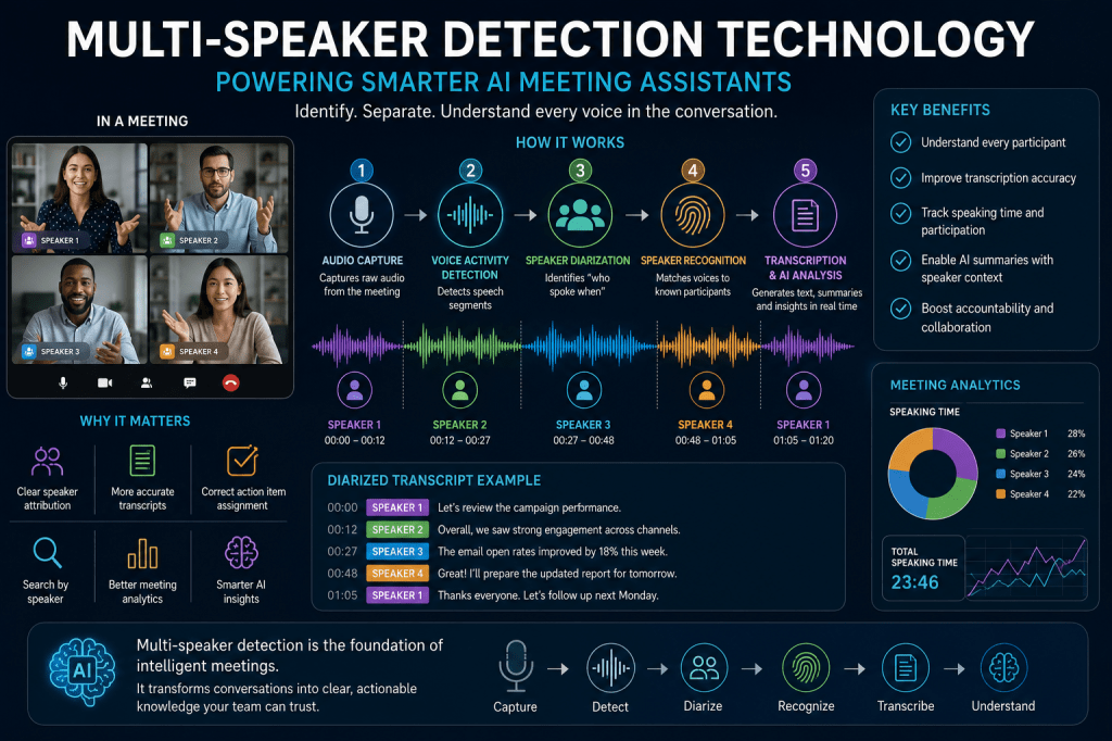 Multi-Speaker Detection Technology in AI Meeting&nbsp;Assistants