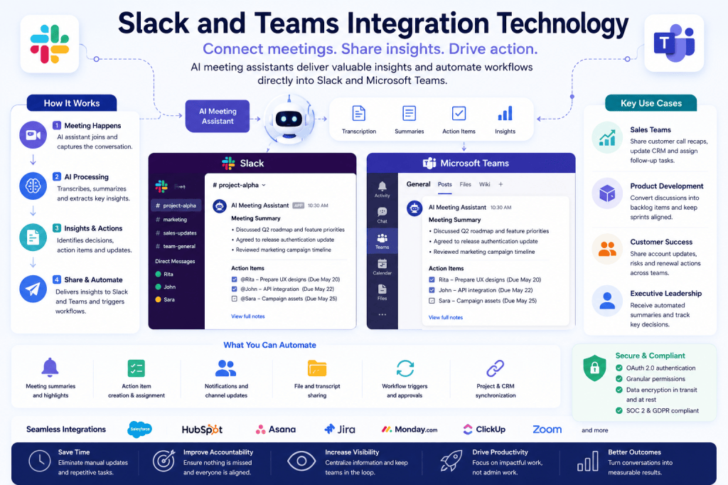 Slack and Teams Integration Technology: Connecting Conversations, Meetings, and&nbsp;Workflows